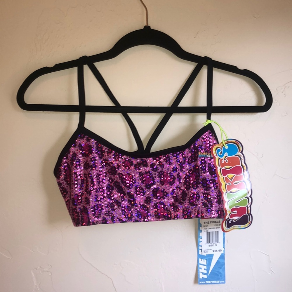 Brand new Black and pink cheetah print bikini